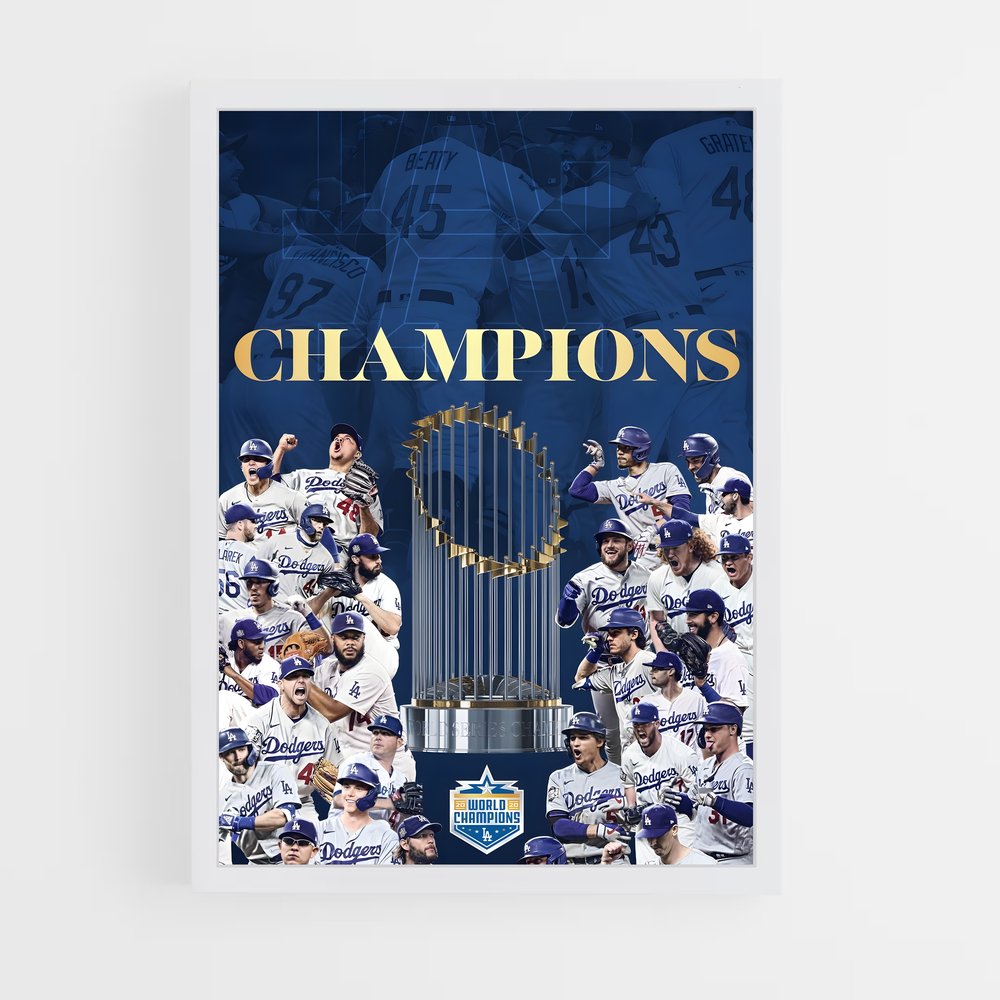 Poster Champions de Los Angeles – affiche Baseball (vue 3)